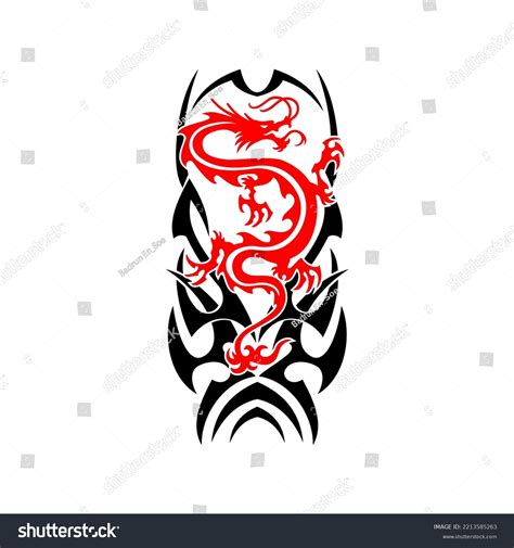 Tribal Vector There Dragon Vector Stock Vector (Royalty Free ...