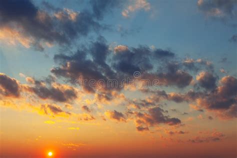 Sunset at red sky stock photo. Image of abstract, clouds - 215328494