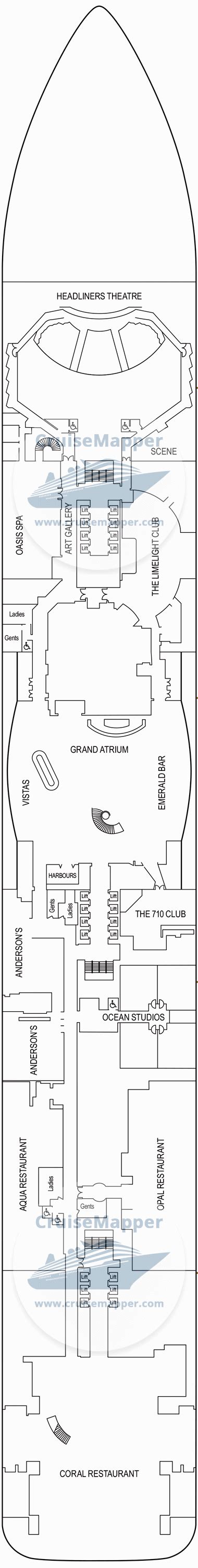 Iona deck 6 plan | CruiseMapper