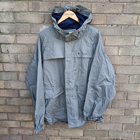 Columbia waterproof jacket in grey. Item is used... - Depop