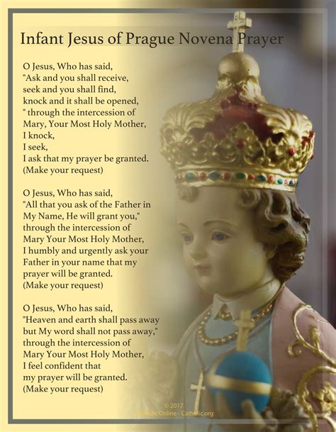 Infant Of Prague Novena, Infant Jesus Novena, Divine Infant Jesus ...