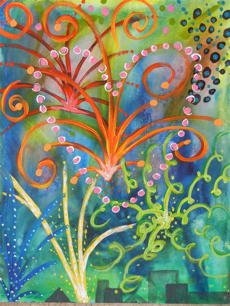 Heart and Art Journey: "Firework" Painting