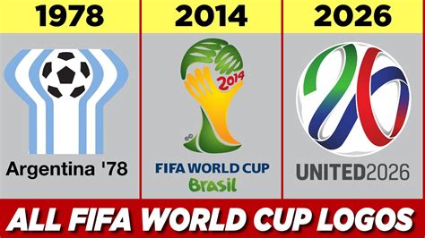 FIFA World Cup Logos -1930 - 2026 | All FIFA World Cup Logos #footballflash #Fifaworldcup - YouTube