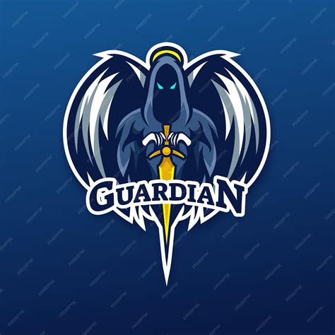 Premium Vector | Guardian angel mascot logo design