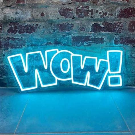 WOW! Neon Light Sign in LED Flex | Custom Neon Signs for Sale