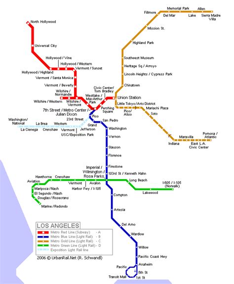 los angeles metro map