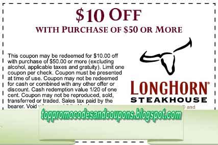 Free Promo Codes and Coupons 2020: Longhorn Steakhouse Coupons