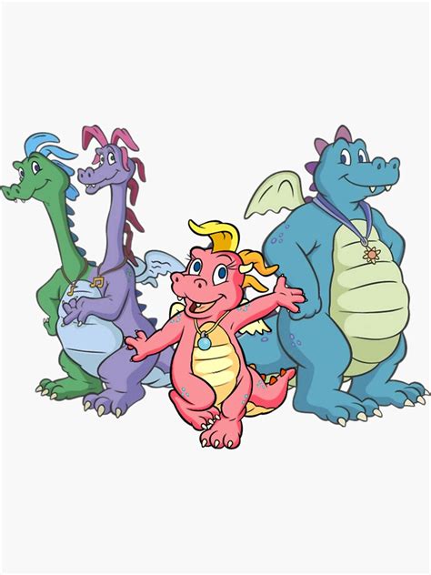 "Dragon Tales Cassie, Zak, Wheezie, Ord" Sticker for Sale by abdoljalil12 | Redbubble