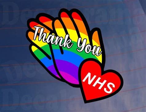 Car Sticker NHS CLAPPING HANDS Rainbow Novelty Van House | Etsy in 2021 | Print vinyl stickers ...