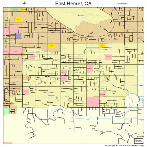 East Hemet California Street Map 0620697