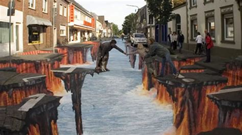 Pictures: Artist's amazing illusion street art - Mirror Online