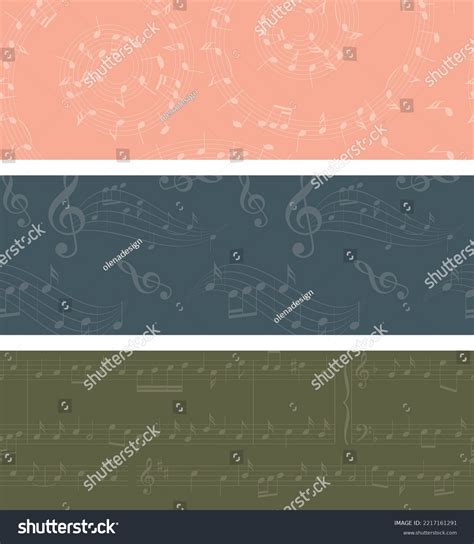 Colored Vector Banners Abstract Music Notes Stock Vector (Royalty Free ...