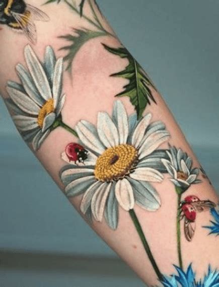 Yellow Daisy Flower Tattoo Designs | Best Flower Site