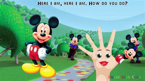 Mickey Mouse Finger Family Nursery Rhyme Song Finger Family Mickey Mouse for Children HD - YouTube