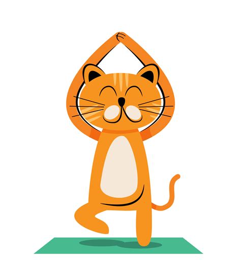 cat yoga illustration 17221552 PNG