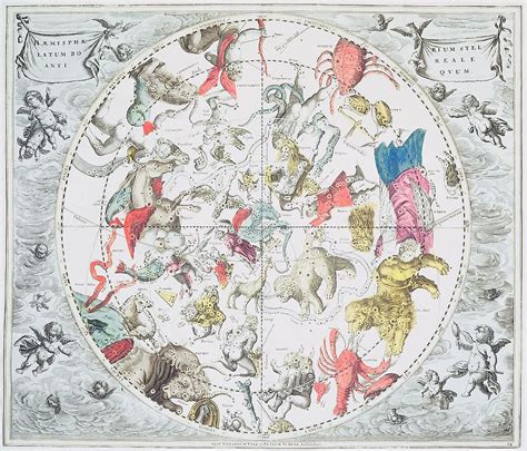 Celestial Planisphere Showing the Signs of the Zodiac by Andreas ...