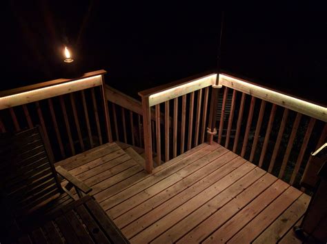 Inexpensive deck upgrade with LED lighting | Outdoor lighting design, Deck lighting, Led deck ...