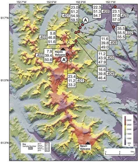 Digital elevation map of Tordrillo Mountains of the western Alaska ...