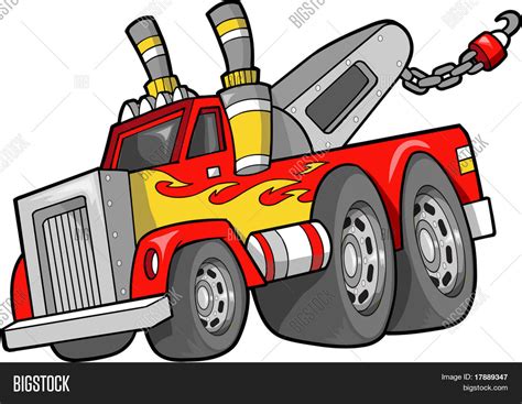 Tow Truck Vector Vector & Photo (Free Trial) | Bigstock