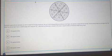 Answered: rancisco used a 9-inch diameter pie… | bartleby