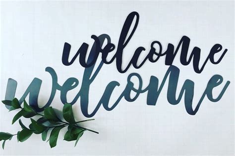 Metal Welcome Sign Steel Welcome Sign Large Welcome Sign | Etsy