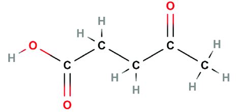 Structure of levulinic acid (C5H8O3). | Download Scientific Diagram