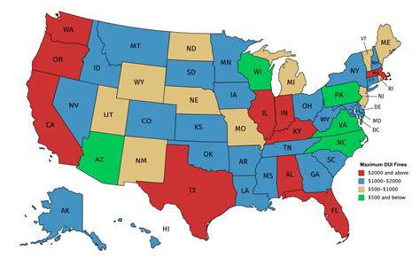 DUI Penalties and Arrests Across States in America | RatedRadarDetector