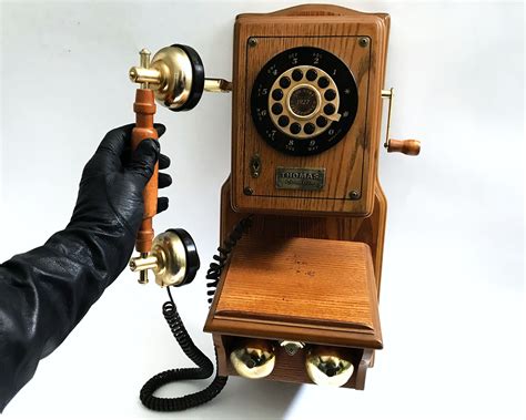 Vintage Wall Telephone, Thomas Collector's Edition Reproduction of a 1927 Country Telephone ...