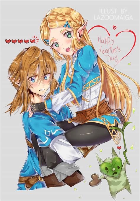 Link and Zelda (for valentines!) by LaZoomaiga on DeviantArt