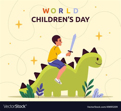 World childrens day poster Royalty Free Vector Image