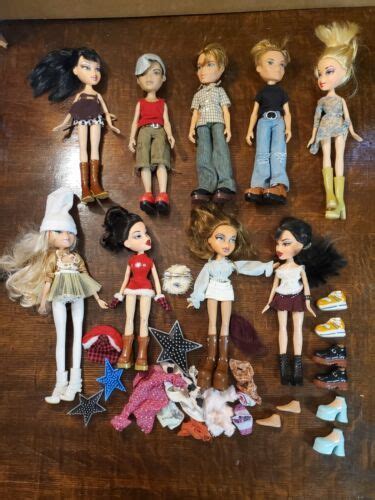 Vintage Bratz Dolls 2001 MGA Lot of 6 Girls and Lot of 3 Boys 2002 + Accessories | #4578623457