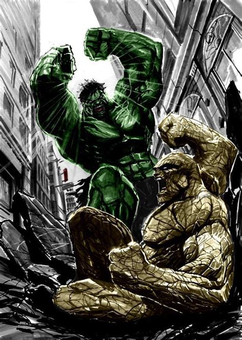 #Hulk #Fan #Art. (Hulk VS Thing) By: Nebezial. ÅWESOMENESS!!!™ ÅÅÅ ...