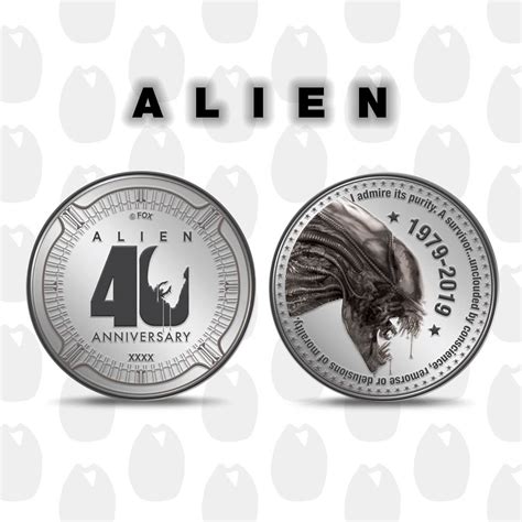 Alien '40th Anniversary' Collector's Limited Edition Coin: Silver Variant Merchandise - Zavvi UK