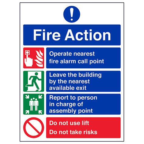 3 Point Fire Action Notice | Eureka4Schools