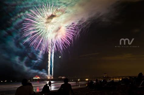 Fireworks on the beach in California (4th of July). | California vacation, Fireworks, Beach