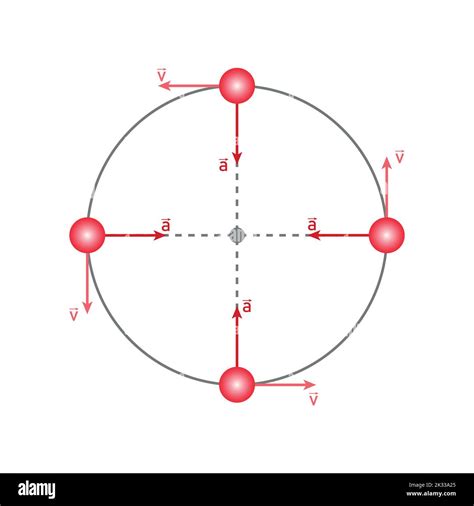 Diagrama de movimiento circular uniforme. Velocidad y aceleración en física Imagen Vector de ...