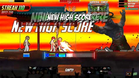 One Finger Death Punch 2 - Survival Mode Gameplay (64820 Points) - YouTube