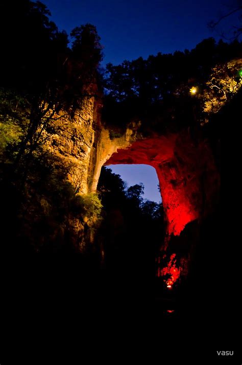 "Natural Bridge - Night Light" by vasu | Redbubble