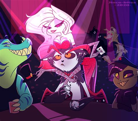 Husk being at the club with Angel Dust, fanart by artist Jince-Bites : r/HazbinHotel