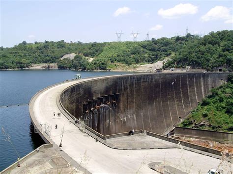 Kariba Dam wall. Kariba was a major hydro-electric project completed in 1959. By the early 2000s ...