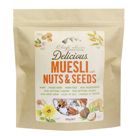 Muesli with Nuts and Seeds 700g - Mediterranean Wholesale Foods