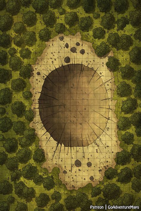 The Big Crater - Public | GoAdventureMaps | Dungeons and dragons, Dnd ...