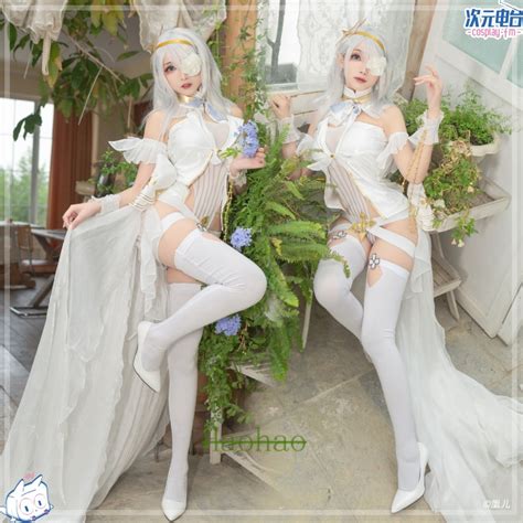 CosplayFM Azur Lane cos Emden cosplay Anime Game White Dress Women's Set | Shopee Philippines