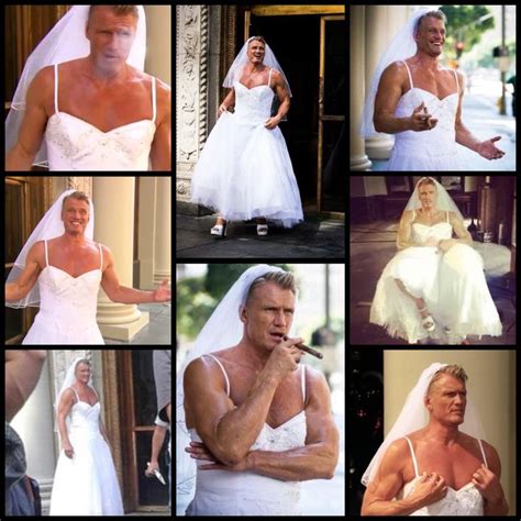 Dolph Lundgren in a wedding dress | Dolph lundgren, Celebs, Actors