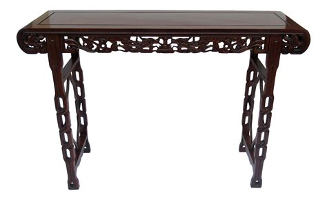 C.1900-40s Antique Asian Chinese Carved Rosewood Alter Table/Console ( Chinoiserie Style ) on ...