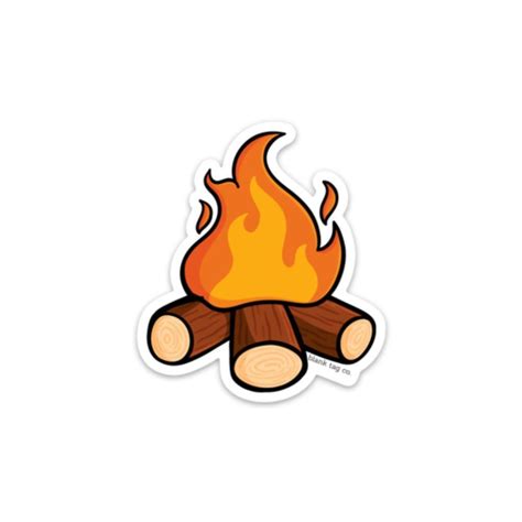 The Campfire Sticker | Travel stickers, Nature stickers, Bubble stickers