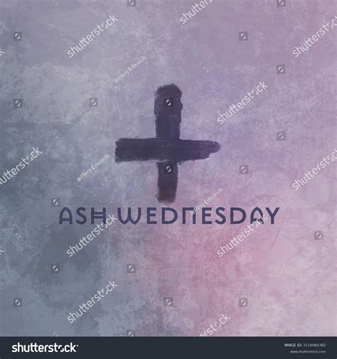 Ash Wednesday Cross Made Ashes Symbolizing Stock Illustration ...