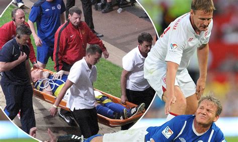 Soccer Aid: Gordon Ramsay injured by Teddy Sheringham in charity match ...