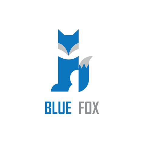 animated logo design with blue fox image 19638490 Vector Art at Vecteezy