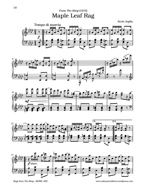 Maple Leaf Rag (Joplin, Scott) - IMSLP: Free Sheet Music PDF Download